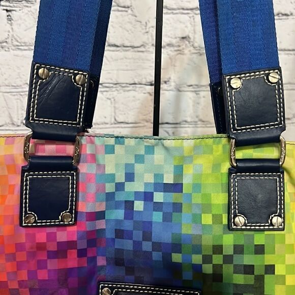 LONGCHAMP Pixel Rainbow Tote Bag - Picture 3 of 12